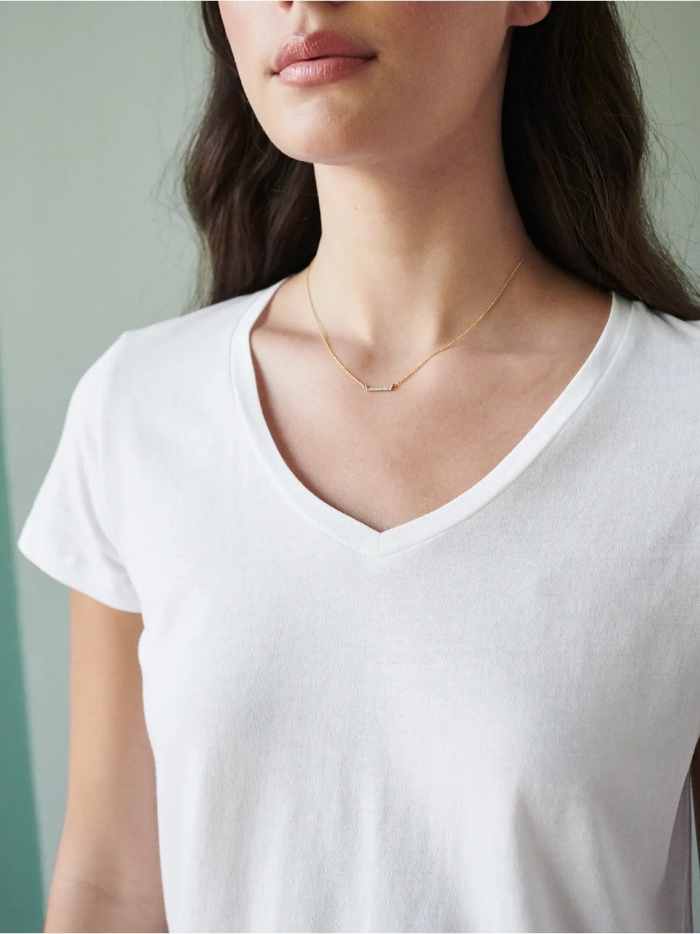 Quince Cotton Modal V-Neck T-Shirt White Medium NWT Soft Relaxed Tee